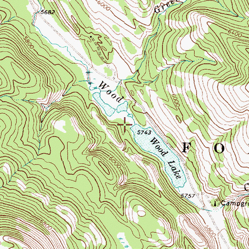 Topographic Map of Wood Lake Dam, MT
