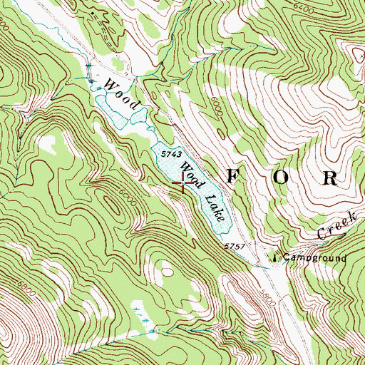 Topographic Map of Wood Lake, MT