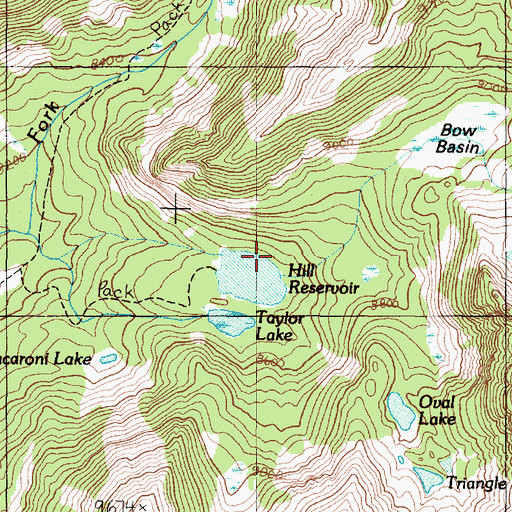 Topographic Map of Hill Reservoir Dam, MT