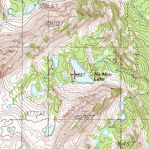 Topographic Map of No Man Dam, MT