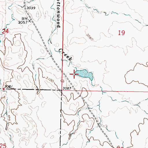 Topographic Map of Beecher Number 4 Dam, MT