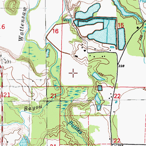 Topographic Map of McCallie - South Reservoir, AR