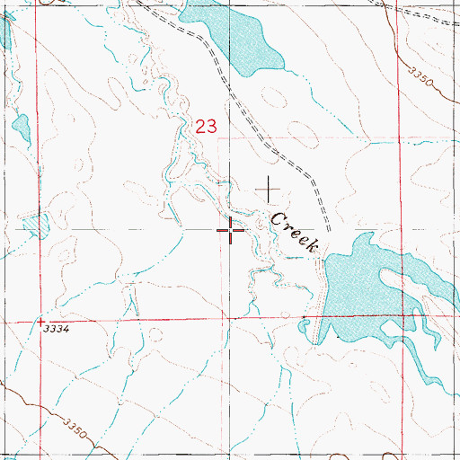 Topographic Map of J Oliver Number 1 Dam, MT