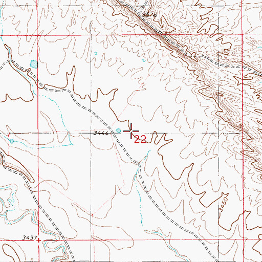 Topographic Map of Arbuckle Dam, MT