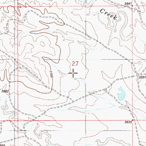Topographic Map of Fruit Dam, MT
