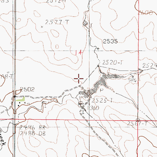 Topographic Map of Groh Dam, MT
