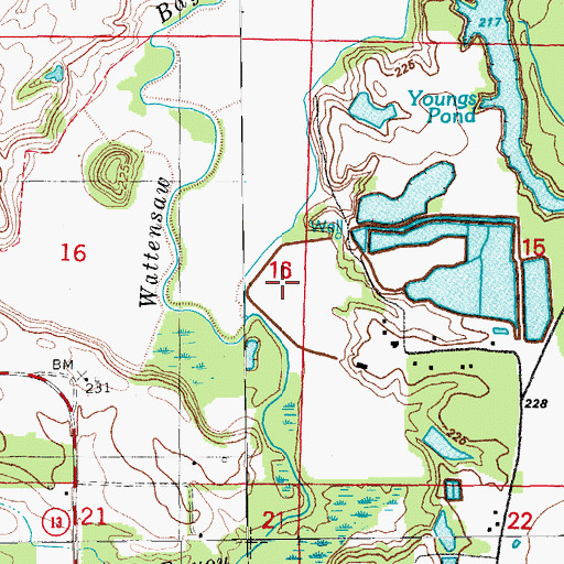 Topographic Map of Arkansas Noname 13 Dam, AR