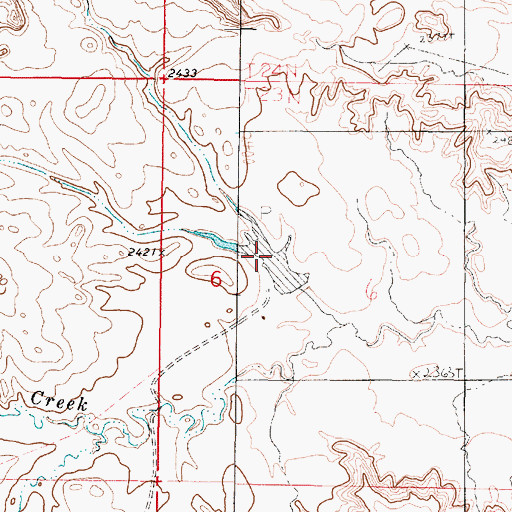 Topographic Map of Christianson Reservoir, MT