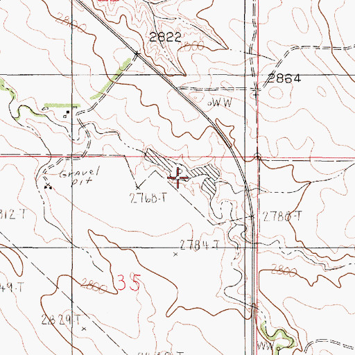 Topographic Map of R McCloy Dam, MT