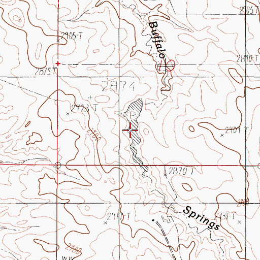 Topographic Map of Quick Reservoir, MT