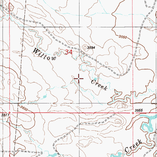 Topographic Map of Pilister Number 1 Dam, MT