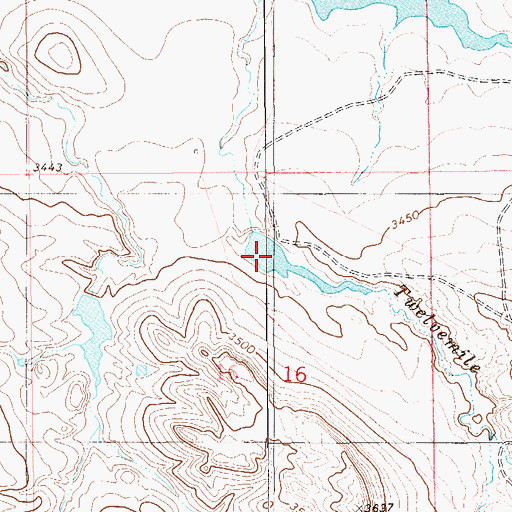 Topographic Map of Korneman Dam, MT