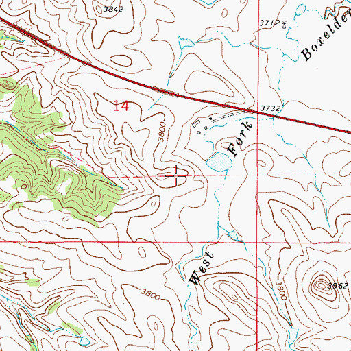 Topographic Map of Aldrich Dam, MT