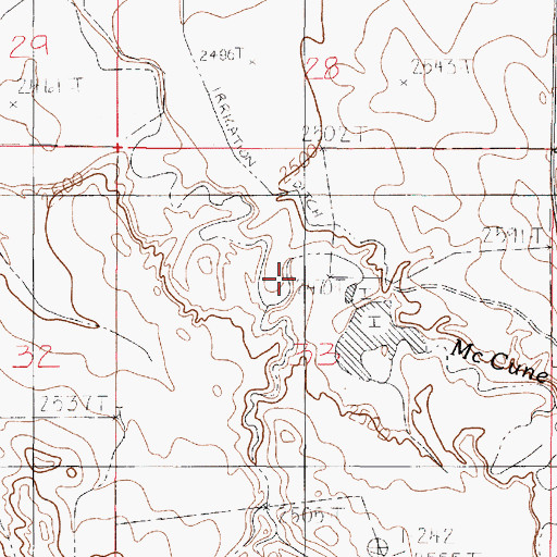 Topographic Map of Hilstad Dam, MT