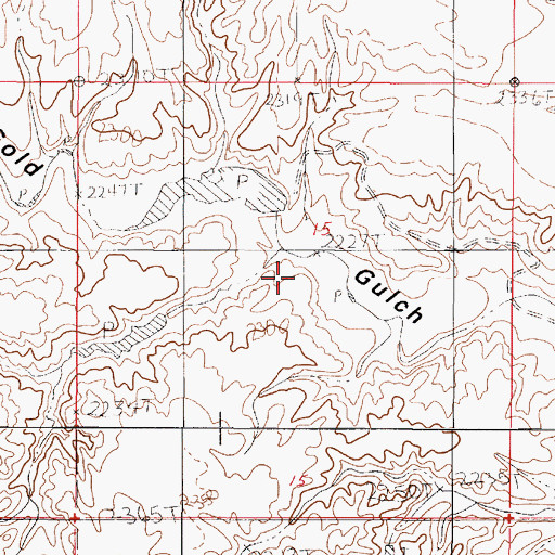 Topographic Map of S A Lee Number 1 Dam, MT