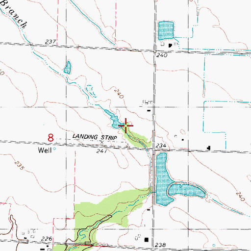 Topographic Map of Sniders Pond Dam, AR