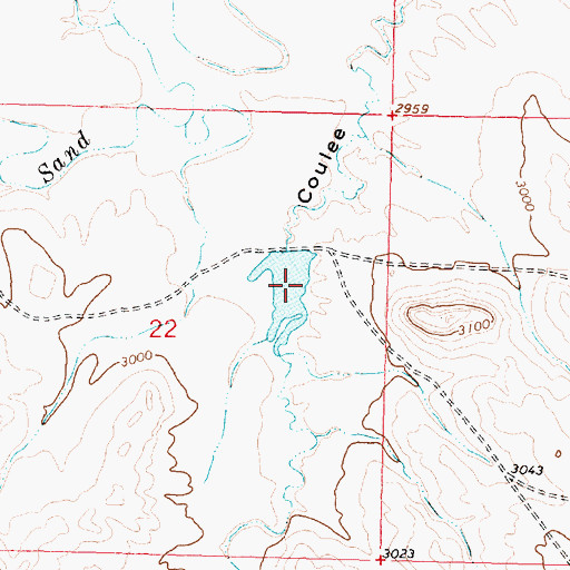 Topographic Map of Guesanborn Dam, MT
