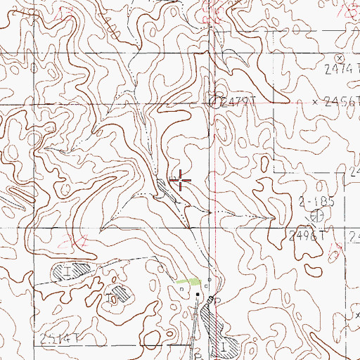 Topographic Map of Soderquist Dam, MT