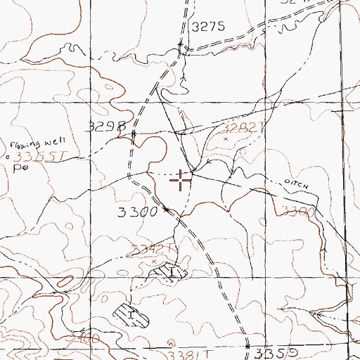 Topographic Map of Taylor Fish Dam, MT