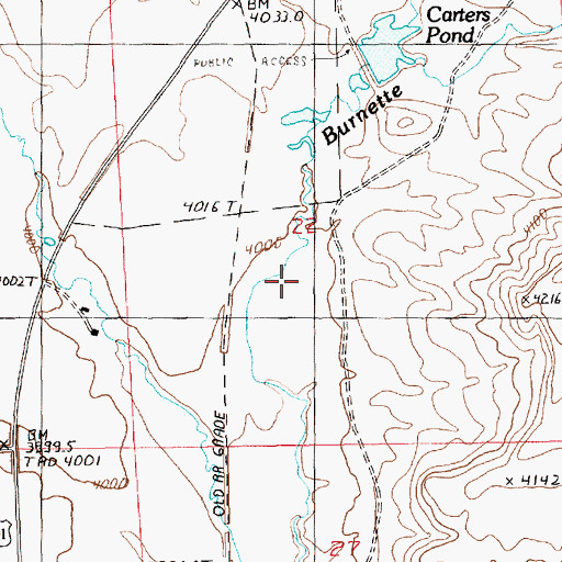 Topographic Map of Lower Carter Pond Dam, MT