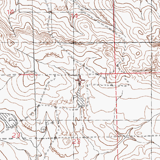 Topographic Map of Lund Dam, MT