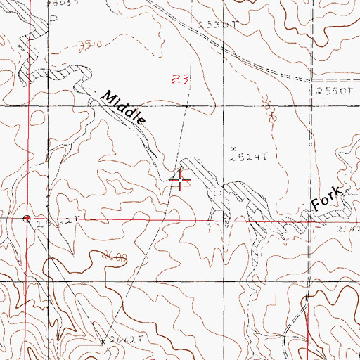 Topographic Map of Fillerworth Number 2 Dam, MT