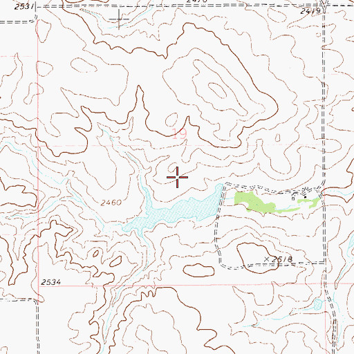 Topographic Map of Erickson Dam, MT