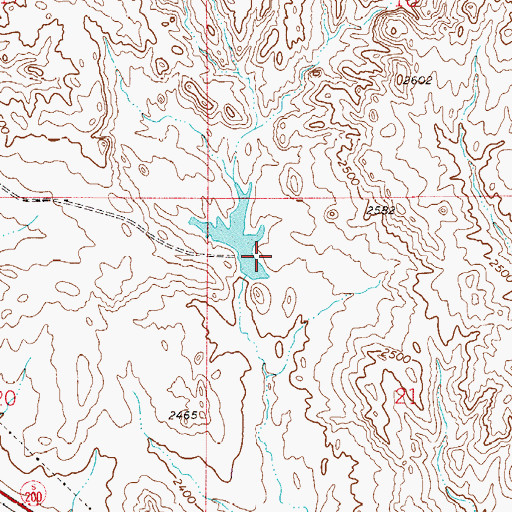 Topographic Map of Downy Dam, MT