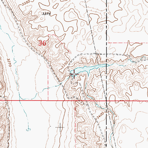 Topographic Map of Just Barely Dam, MT