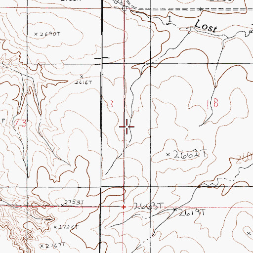 Topographic Map of Hainie Reservoir Dam, MT