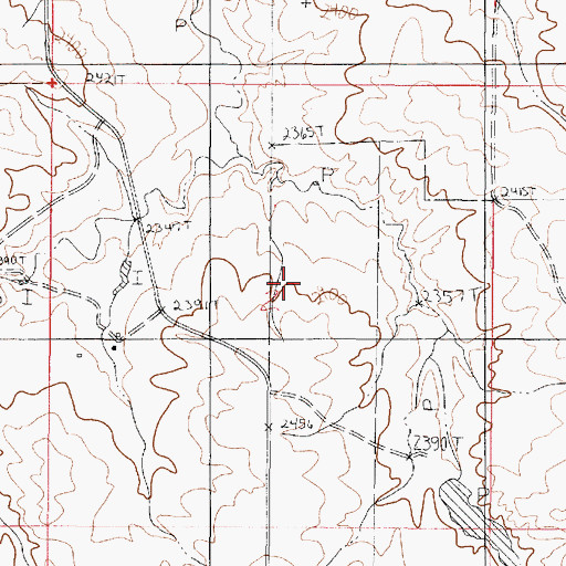 Topographic Map of Whitmus Stock Reservoir Dam, MT