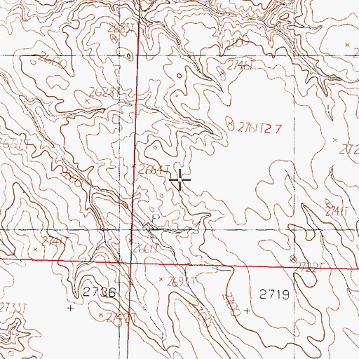 Topographic Map of Barnard Dam, MT