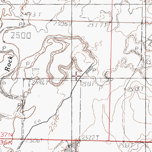 Topographic Map of Chambers Dam, MT
