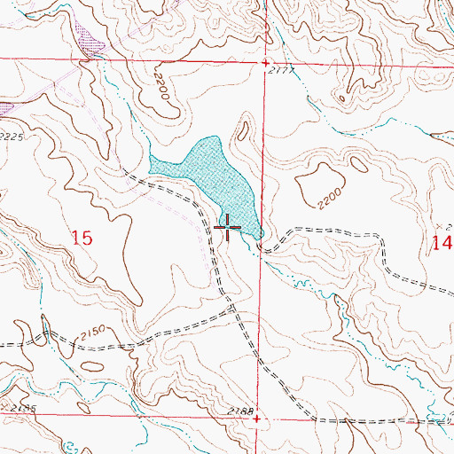 Topographic Map of Weson Dam, MT