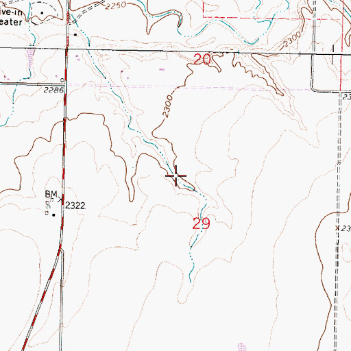 Topographic Map of Hanson Dam, MT