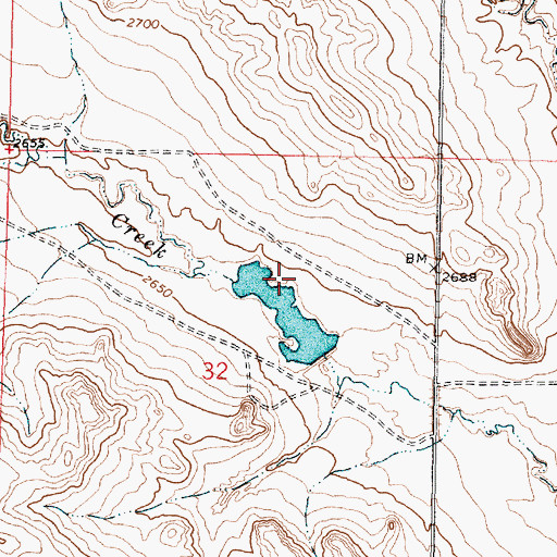Topographic Map of Mason Dam, MT