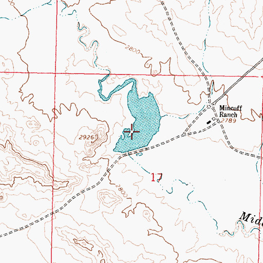 Topographic Map of Mincoff Reservoir Number 1 Dam, MT