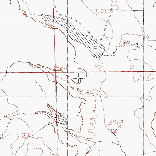 Topographic Map of Peters Dam, MT