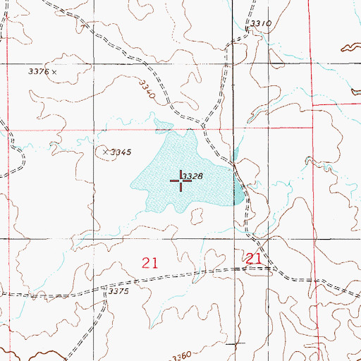 Topographic Map of Walker Dam, MT