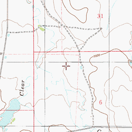 Topographic Map of Burch Dam, MT