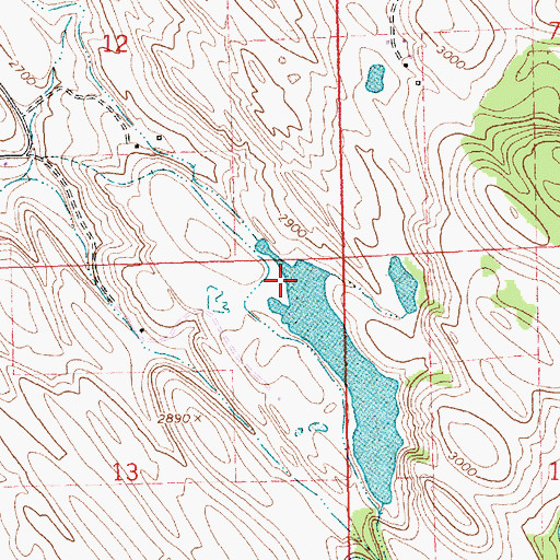 Topographic Map of Costich Lake, MT