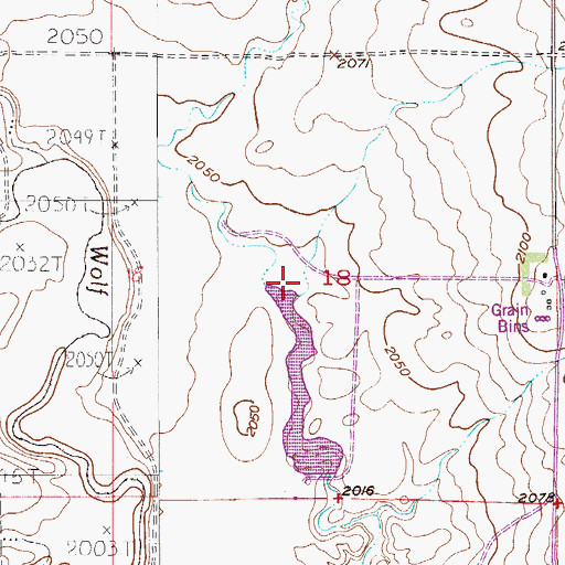 Topographic Map of Engstrom Dam, MT