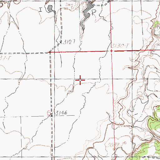 Topographic Map of Petranek Dam, MT