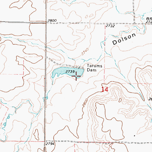 Topographic Map of Tarum Dam, MT