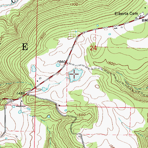 Topographic Map of Baker Lake, AR