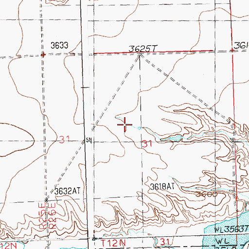 Topographic Map of Eliasson Dam, MT