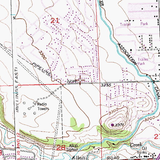 Topographic Map of Elmo Lake Dam, MT