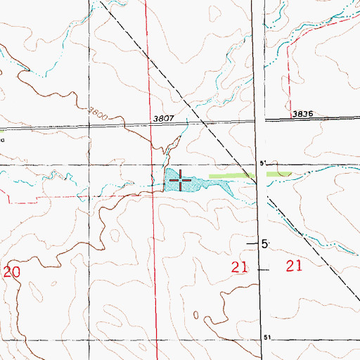 Topographic Map of Frey Dam, MT