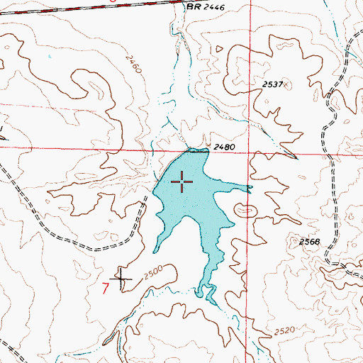 Topographic Map of Murnions Dam, MT