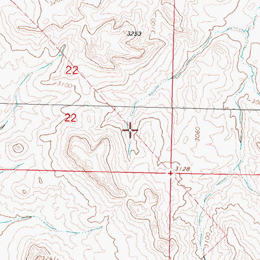 Topographic Map of Edwards Reservoir Dam, MT